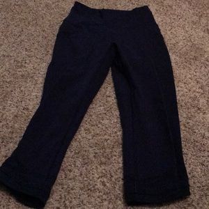 Lululemon navy running athletic crop leggings